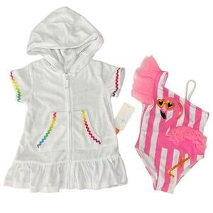 Flapdoodles Girls Swim Set Size 2T NWT